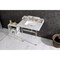 Kingston Brass 30 Carrara Marble Console Sink with Acrylic Legs, Marble WhiteBrushed Brass LMS3030MASQ7 - alternate 4